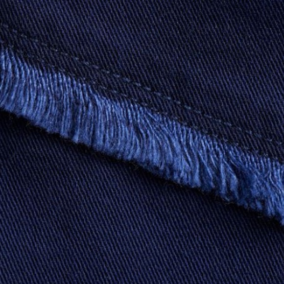 Stretch Twill Straight-Leg Crop Pants with Fringe - Picture 3 of 3